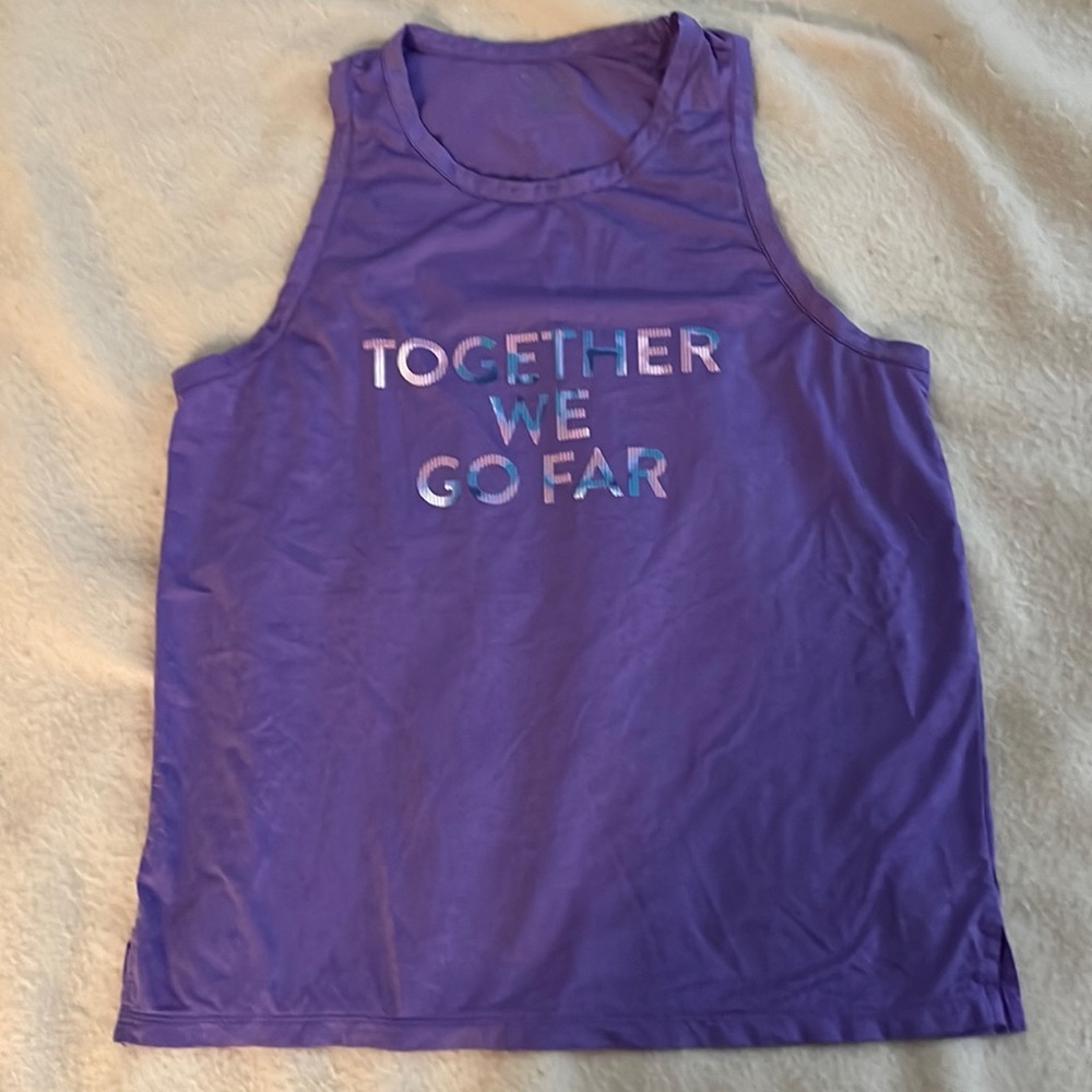 Purple Peloton tank size small